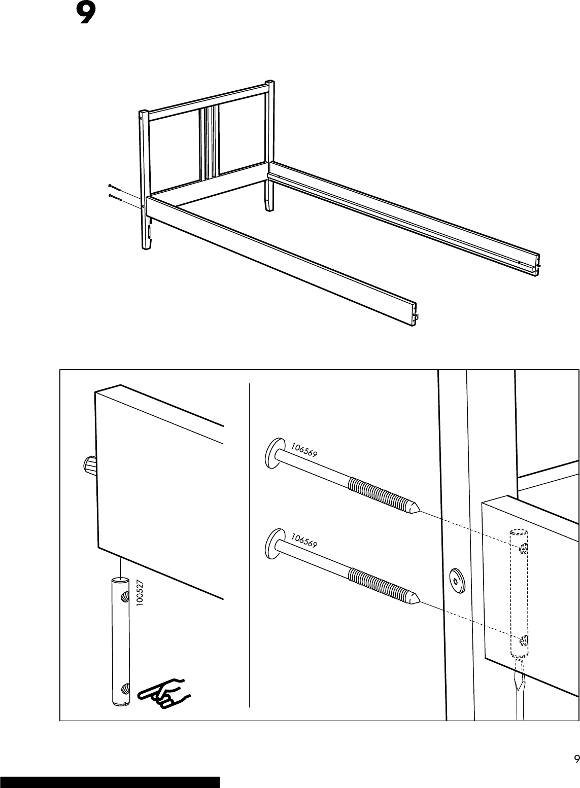 Page 9 of 12 - Ikea Ikea-Fjellse-Bed-Frame-Tw-Instructions-Manual-822426 ManualsLib - Makes It Easy To Find Manuals Online! User Manual