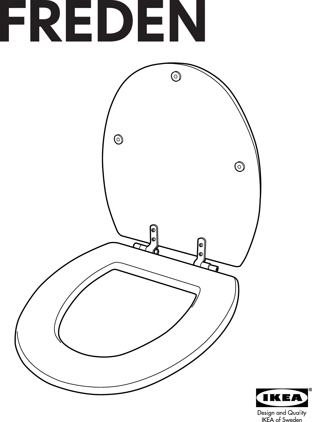 Page 1 of 8 - Ikea Ikea-Freden-Toilet-Seat-Assembly-Instruction