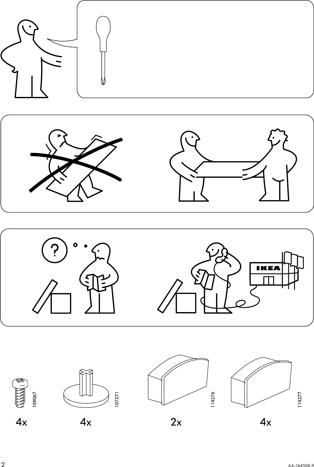 Page 2 of 8 - Ikea Ikea-Fredrik-Computer-Workstation-39X24-Assembly-Instruction