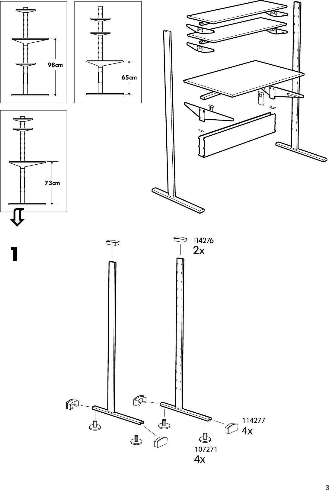 Page 3 of 8 - Ikea Ikea-Fredrik-Computer-Workstation-39X24-Assembly-Instruction