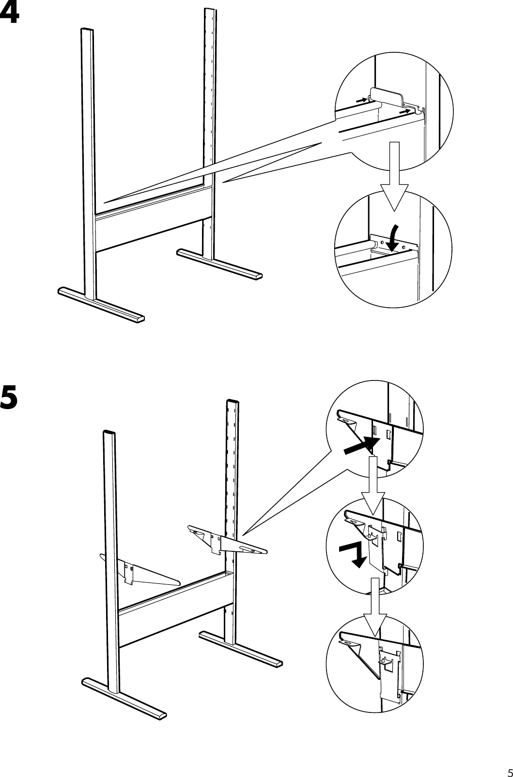 Page 5 of 8 - Ikea Ikea-Fredrik-Computer-Workstation-39X24-Assembly-Instruction