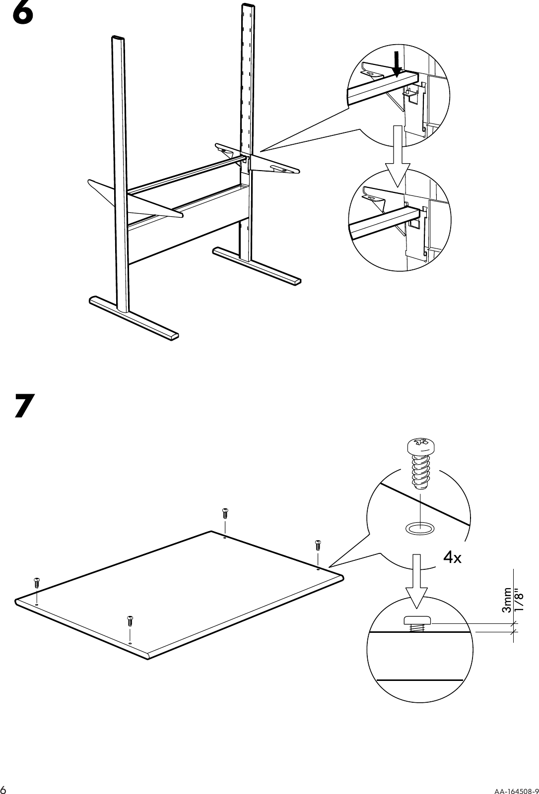 Page 6 of 8 - Ikea Ikea-Fredrik-Computer-Workstation-39X24-Assembly-Instruction