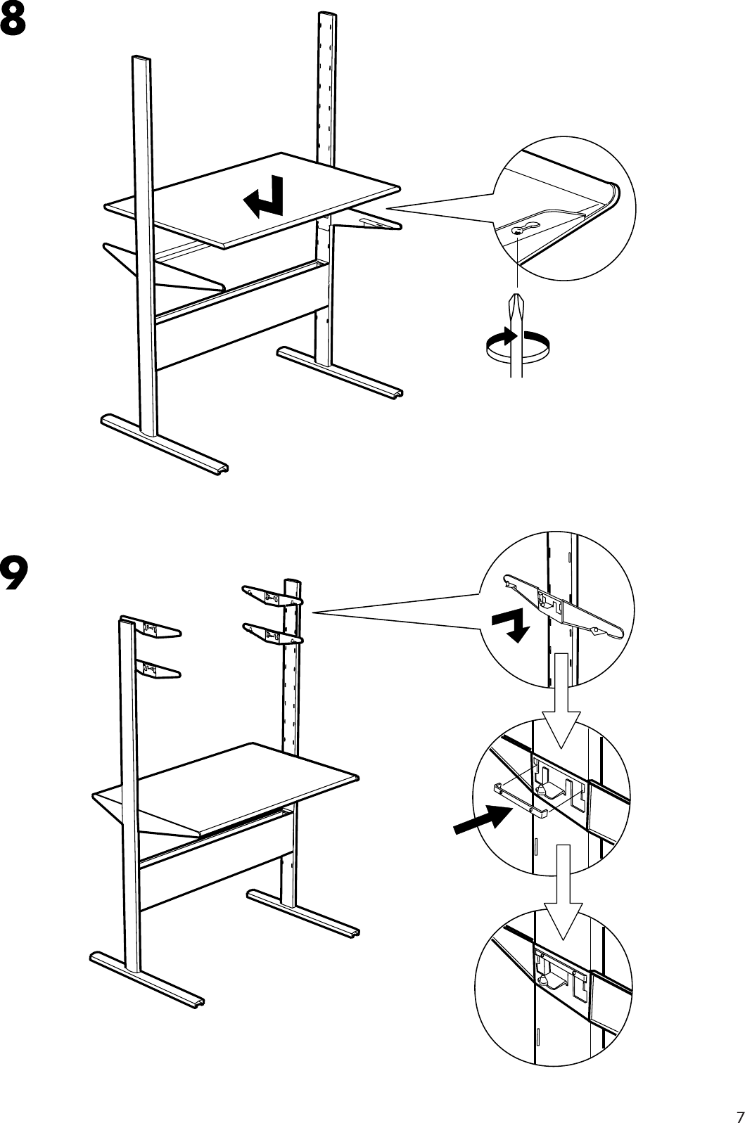 Page 7 of 8 - Ikea Ikea-Fredrik-Computer-Workstation-39X24-Assembly-Instruction