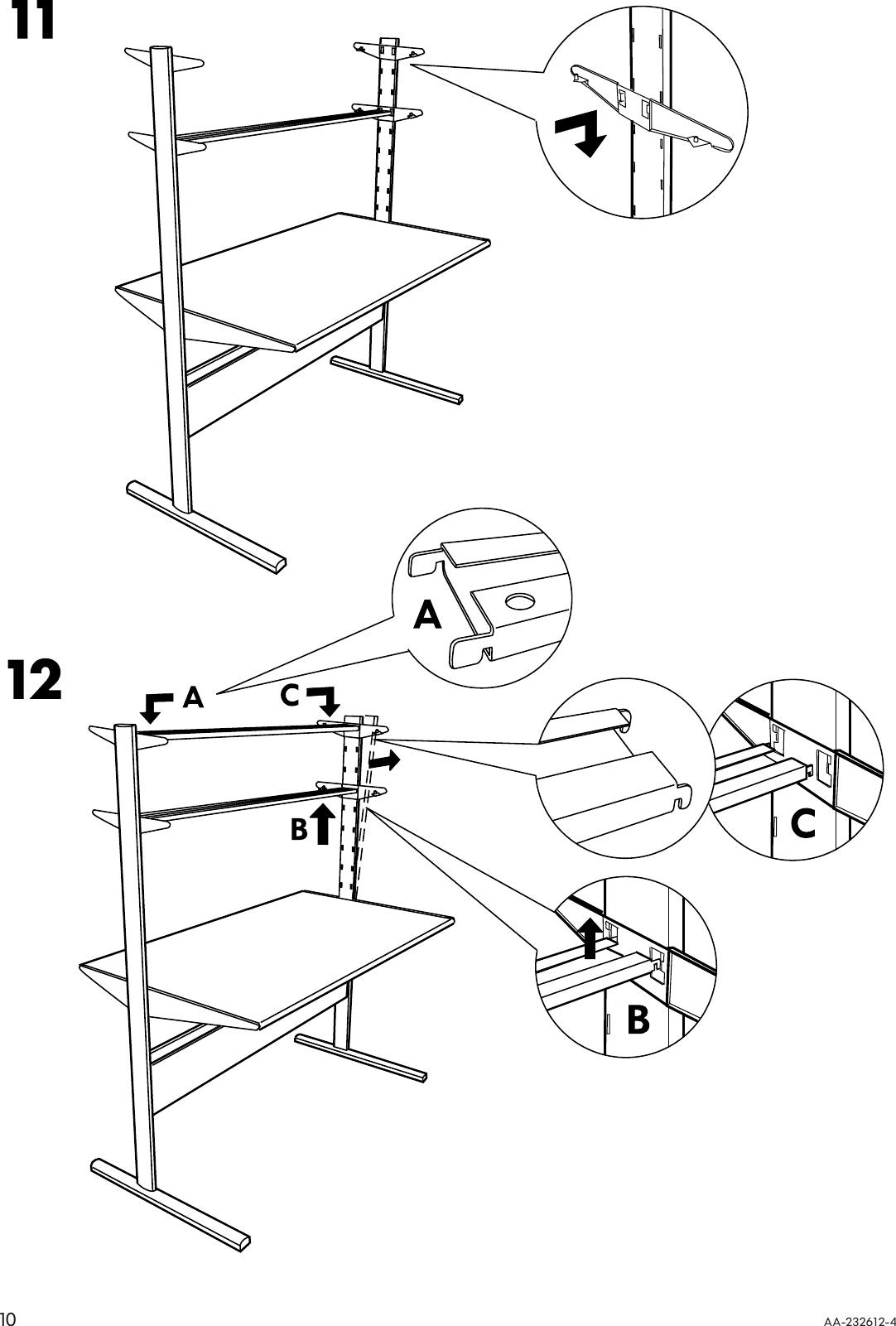 Page 10 of 12 - Ikea Ikea-Fredrik-Computer-Workstation-50X28-Assembly-Instruction