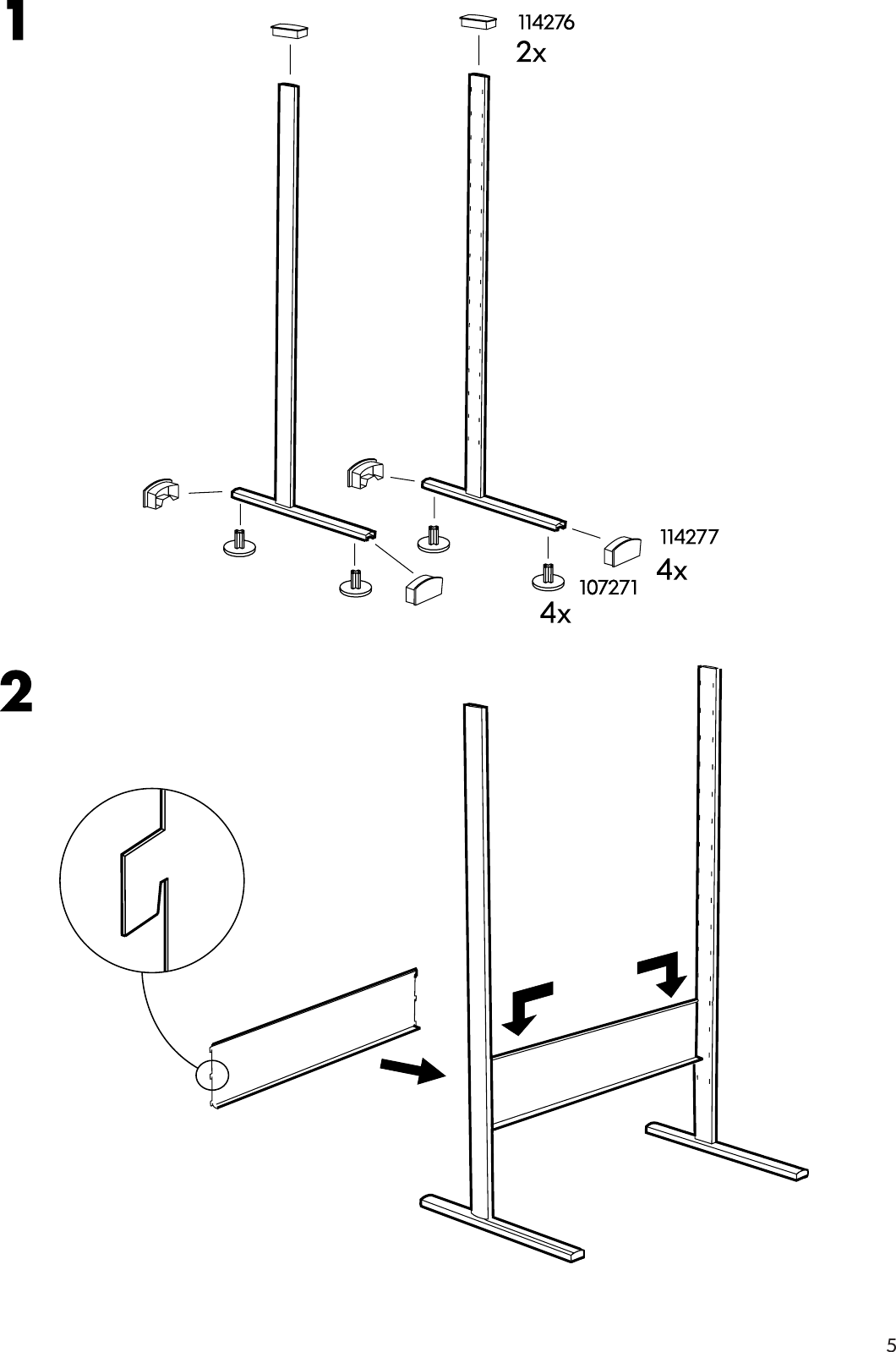 Page 5 of 12 - Ikea Ikea-Fredrik-Computer-Workstation-50X28-Assembly-Instruction