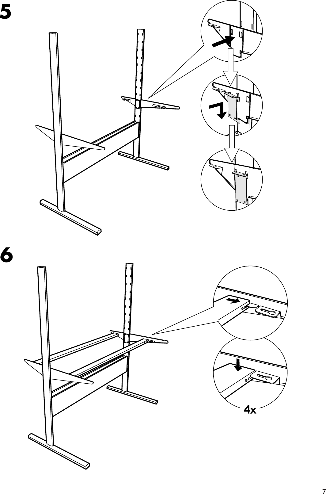 Page 7 of 12 - Ikea Ikea-Fredrik-Computer-Workstation-50X28-Assembly-Instruction