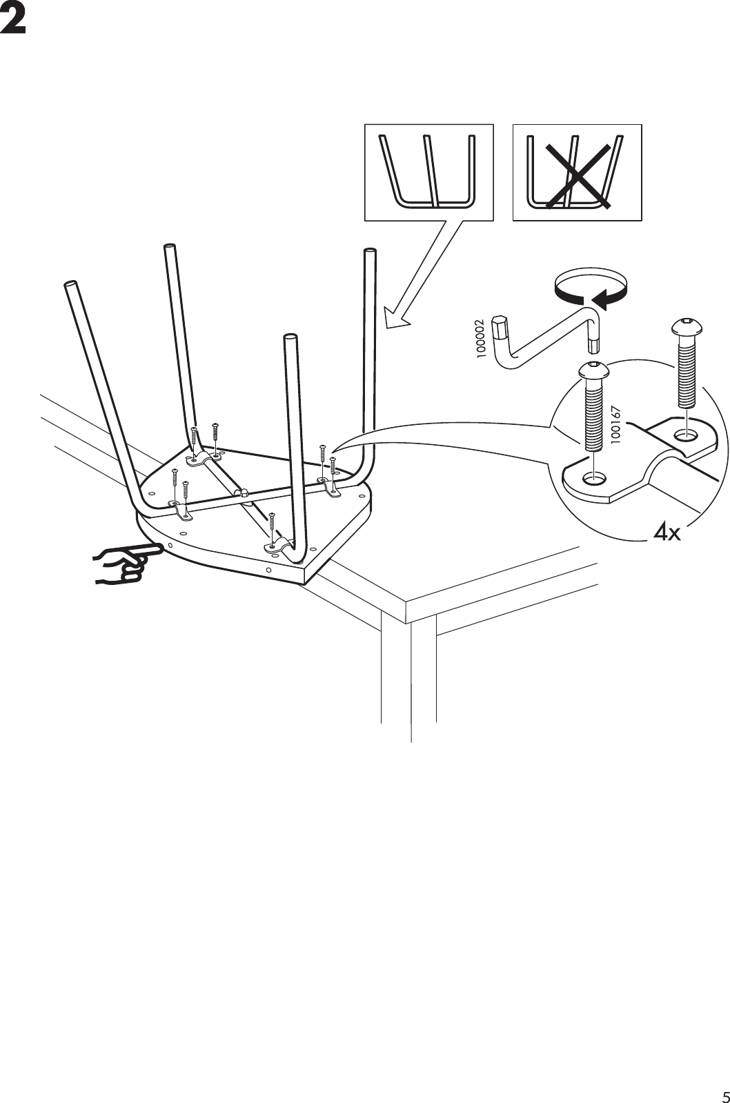Page 5 of 8 - Ikea Ikea-Fusion-Tablel-4-Chairs-Assembly-Instruction