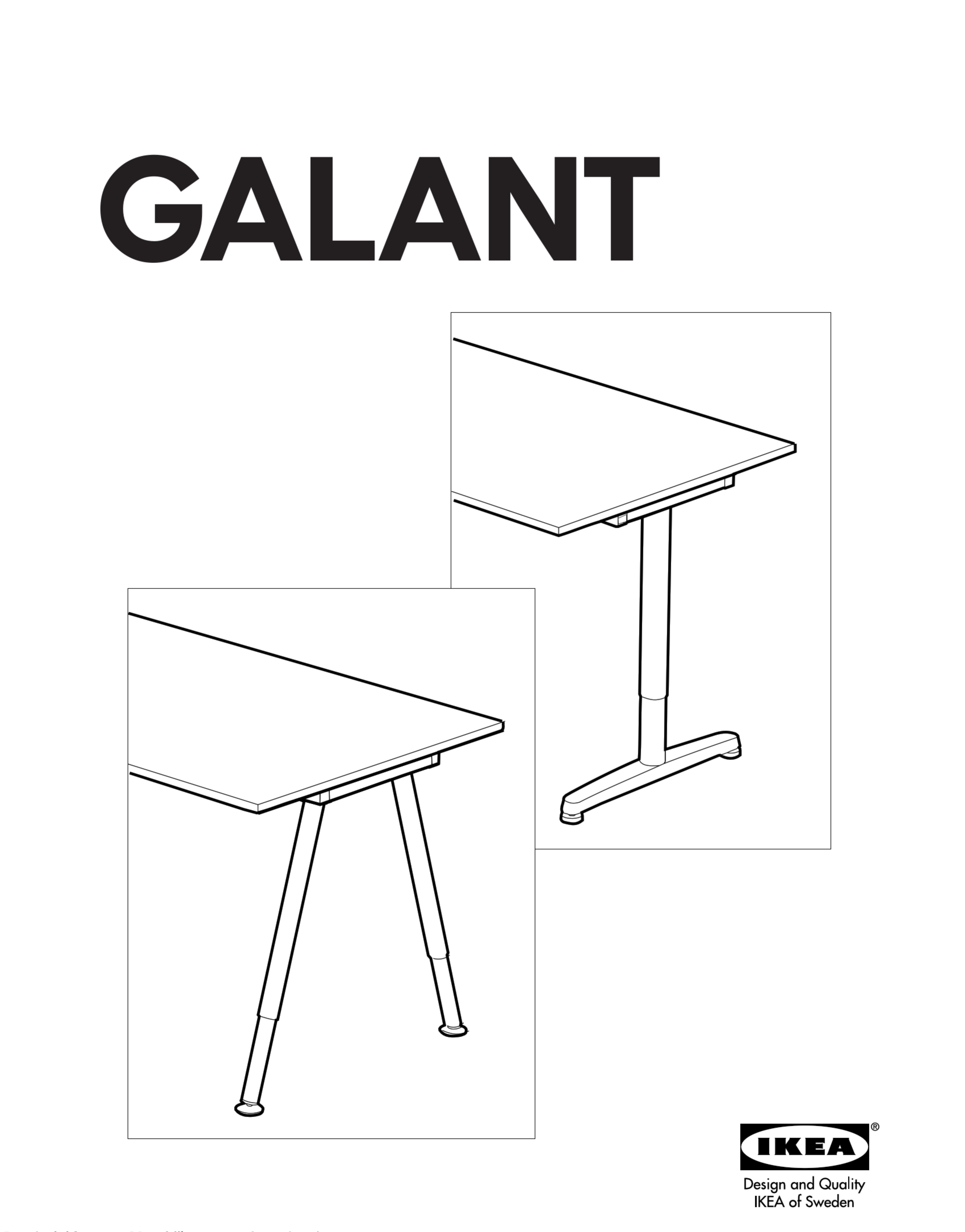 Ikea Galant Frame 63 Instructions Manual 1003134 User