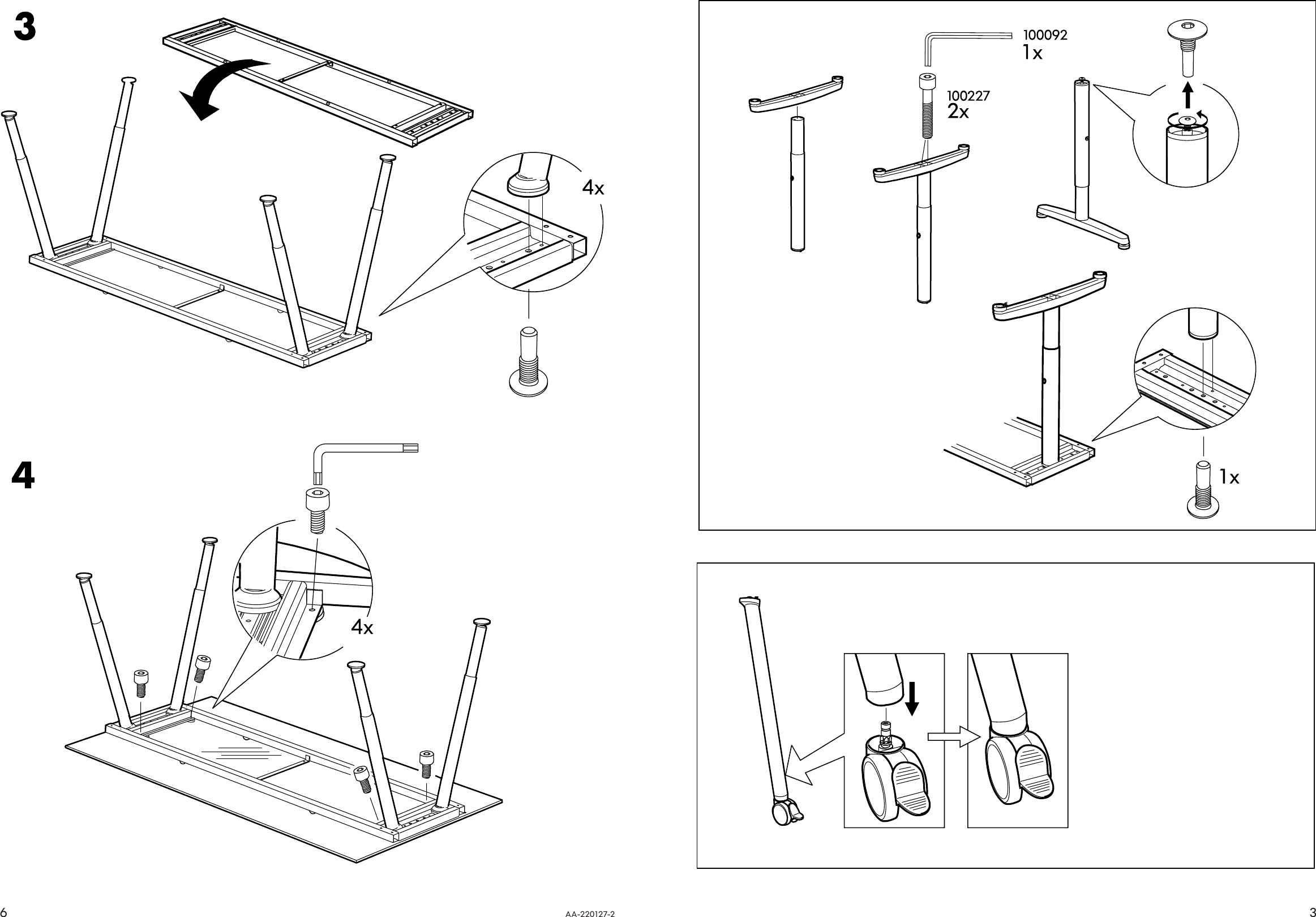 Page 3 of 4 - Ikea Ikea-Galant-Glass-Table-Top-Assembly-Instruction