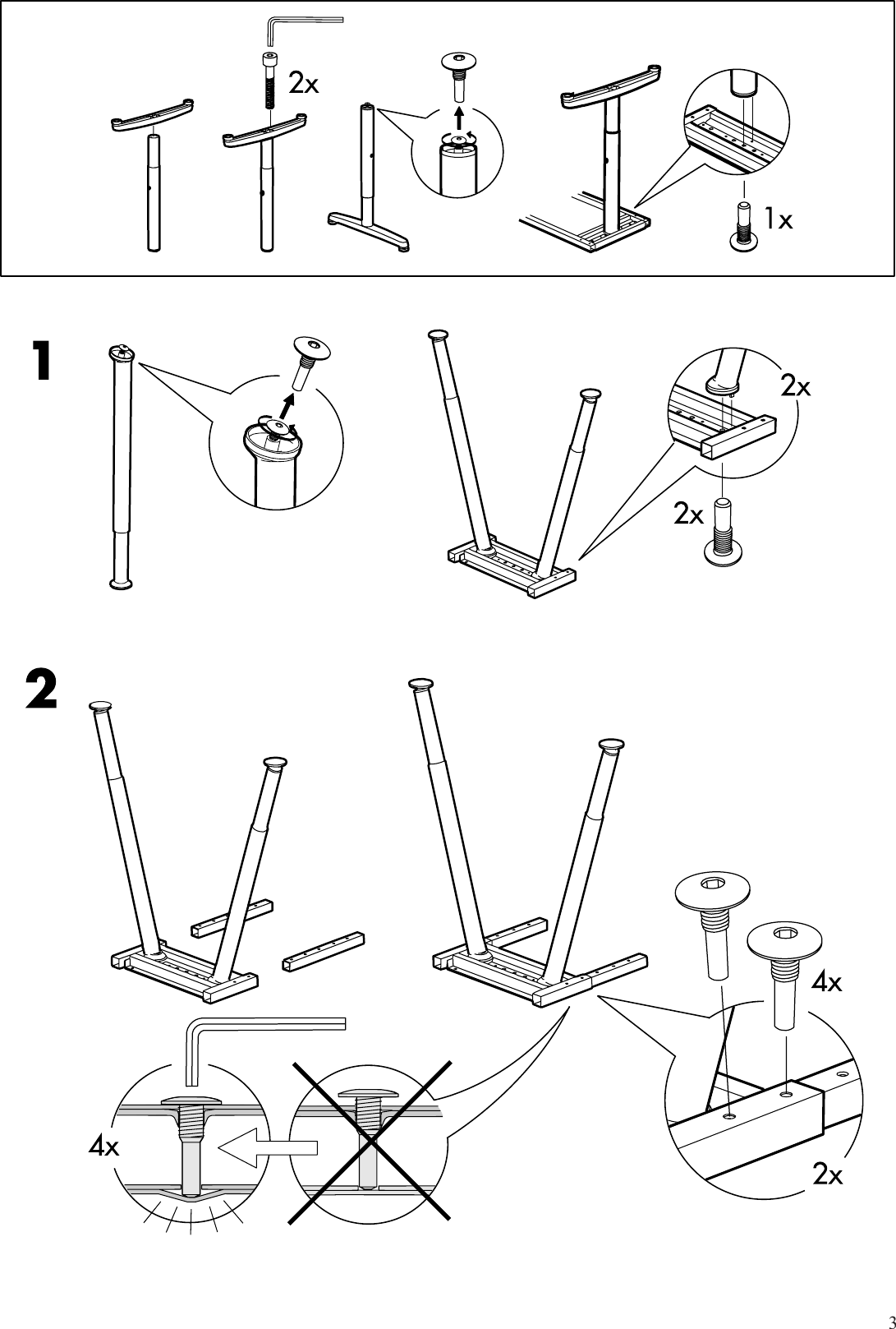 Page 3 of 4 - Ikea Ikea-Galant-Table-Top-1-4-Round-Assembly-Instruction