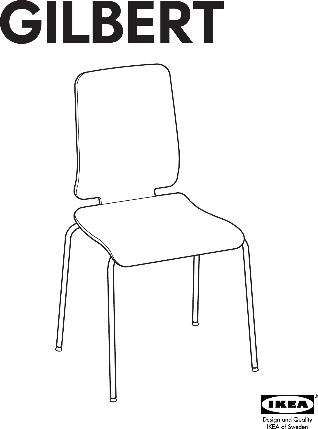 Page 1 of 4 - Ikea Ikea-Gilbert-Chair-Assembly-Instruction