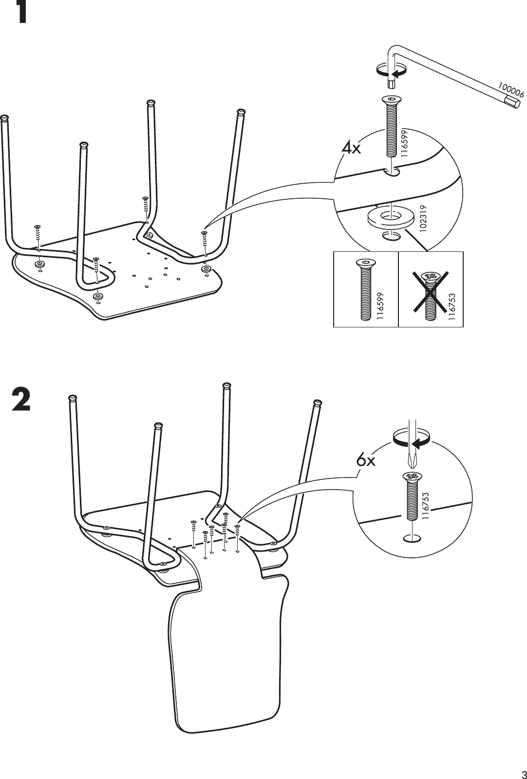 Page 3 of 4 - Ikea Ikea-Gilbert-Chair-Assembly-Instruction