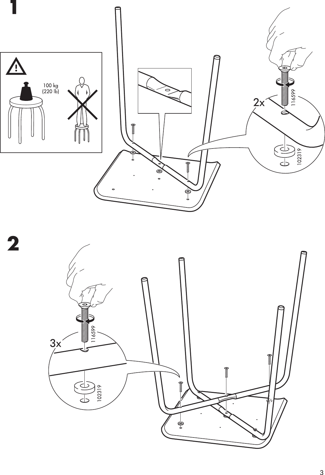 Page 3 of 4 - Ikea Ikea-Gilbert-Stool-Assembly-Instruction