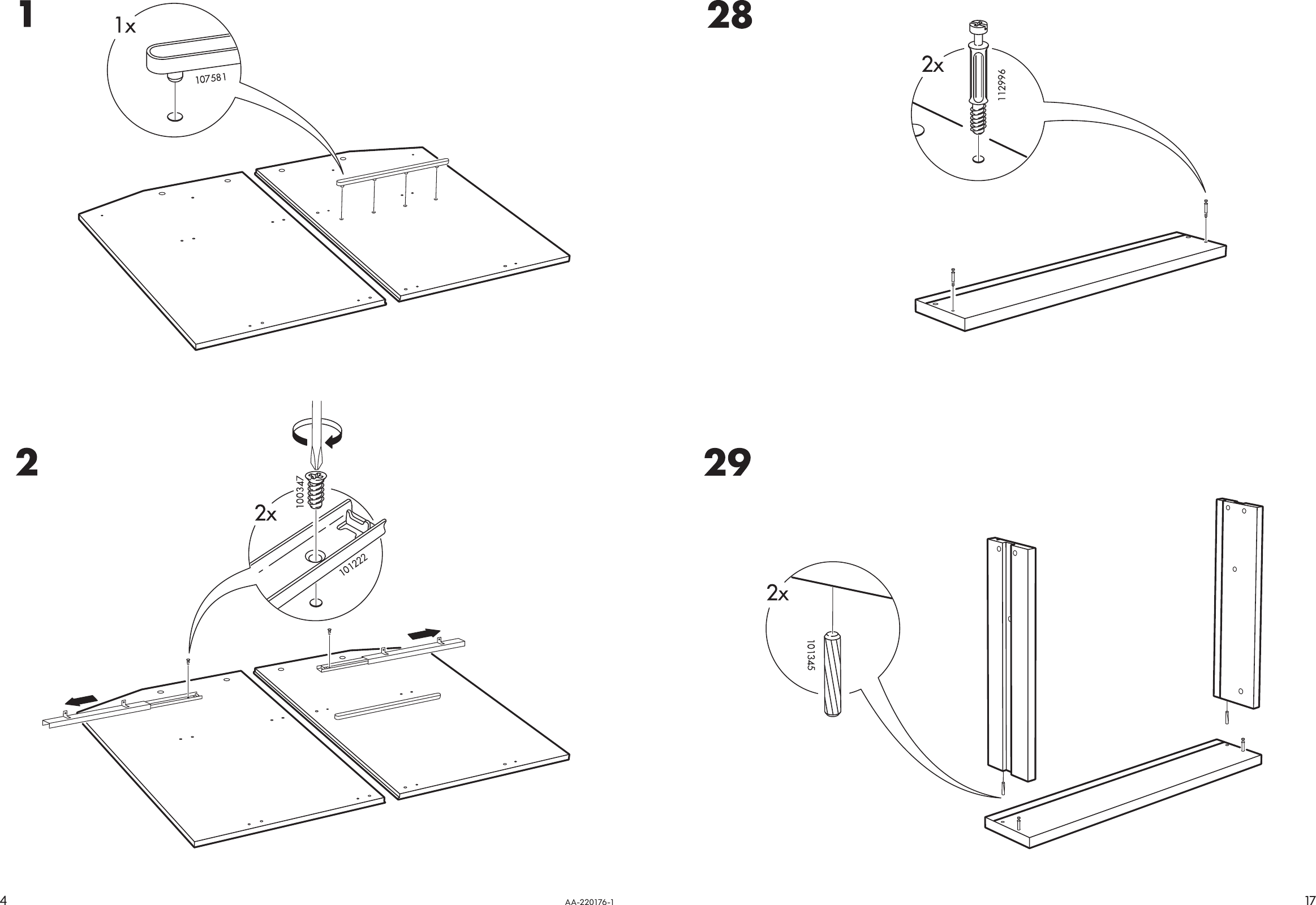 Page 4 of 10 - Ikea Ikea-Goliat-Computer-Desk-31X20-Assembly-Instruction