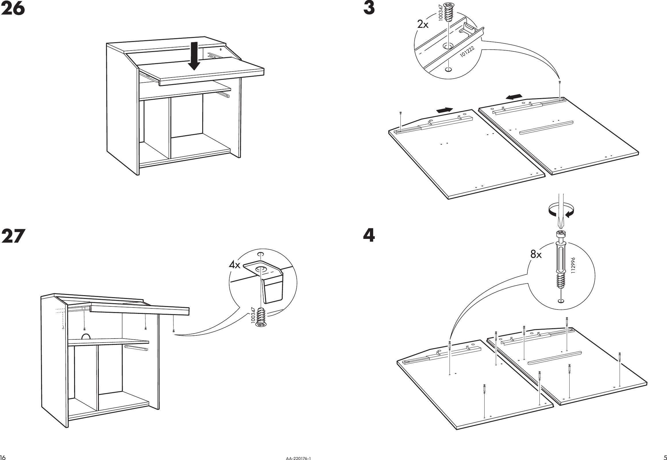 Page 5 of 10 - Ikea Ikea-Goliat-Computer-Desk-31X20-Assembly-Instruction