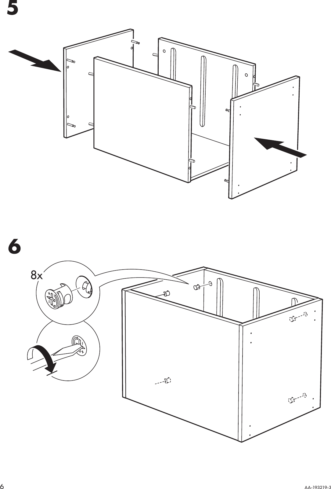 Page 6 of 12 - Ikea Ikea-Goliat-Drawer-Unit-Casters-Assembly-Instruction