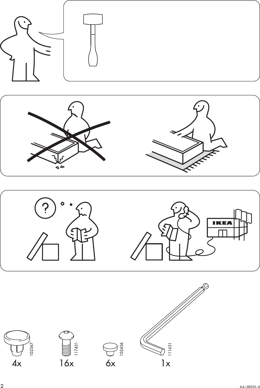 Page 2 of 4 - Ikea Ikea-Granas-Dining-Table-59X31-Assembly-Instruction