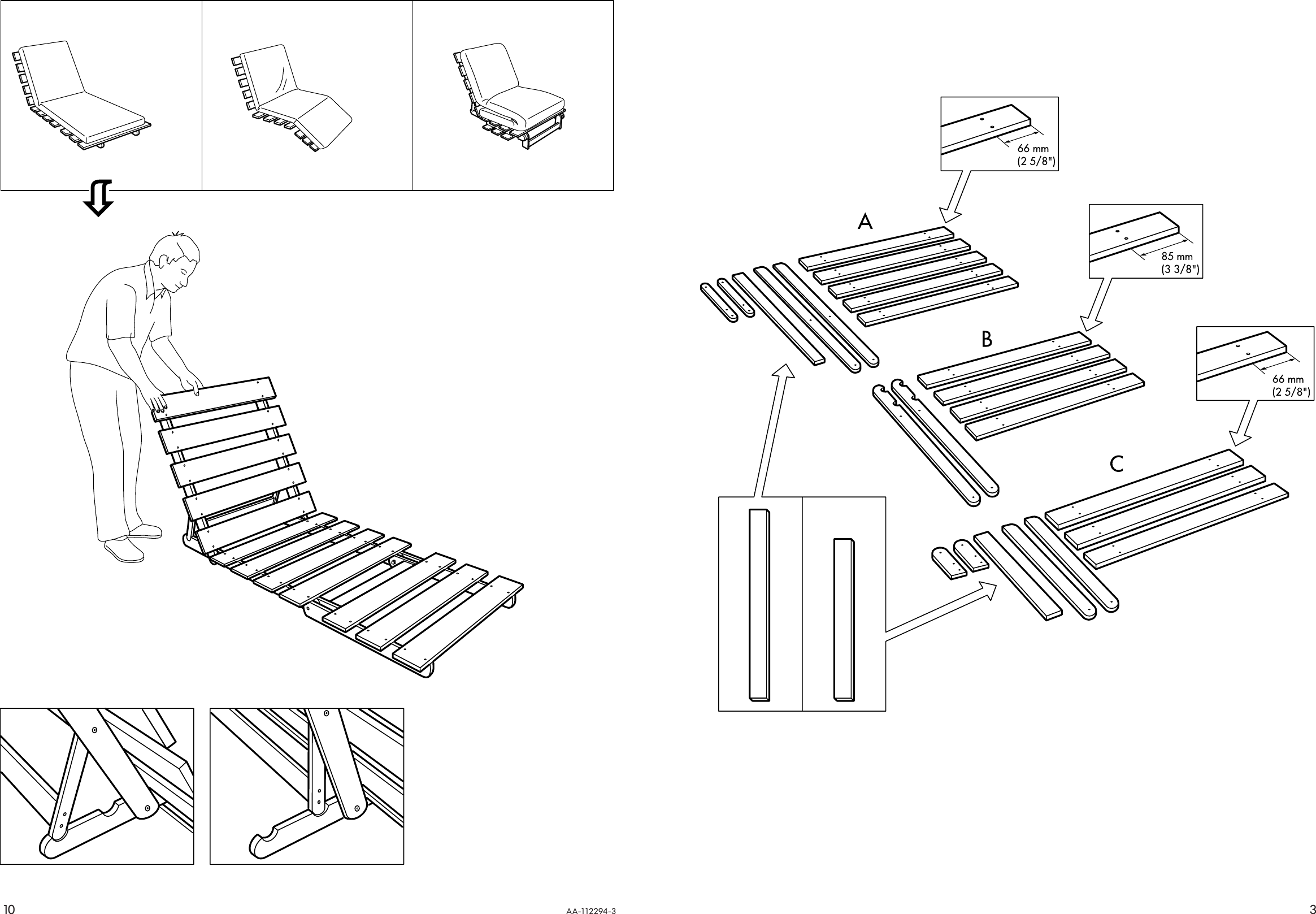 Page 3 of 6 - Ikea Ikea-Grankulla-Futon-Chair-Frame-28X43X32-Assembly-Instruction