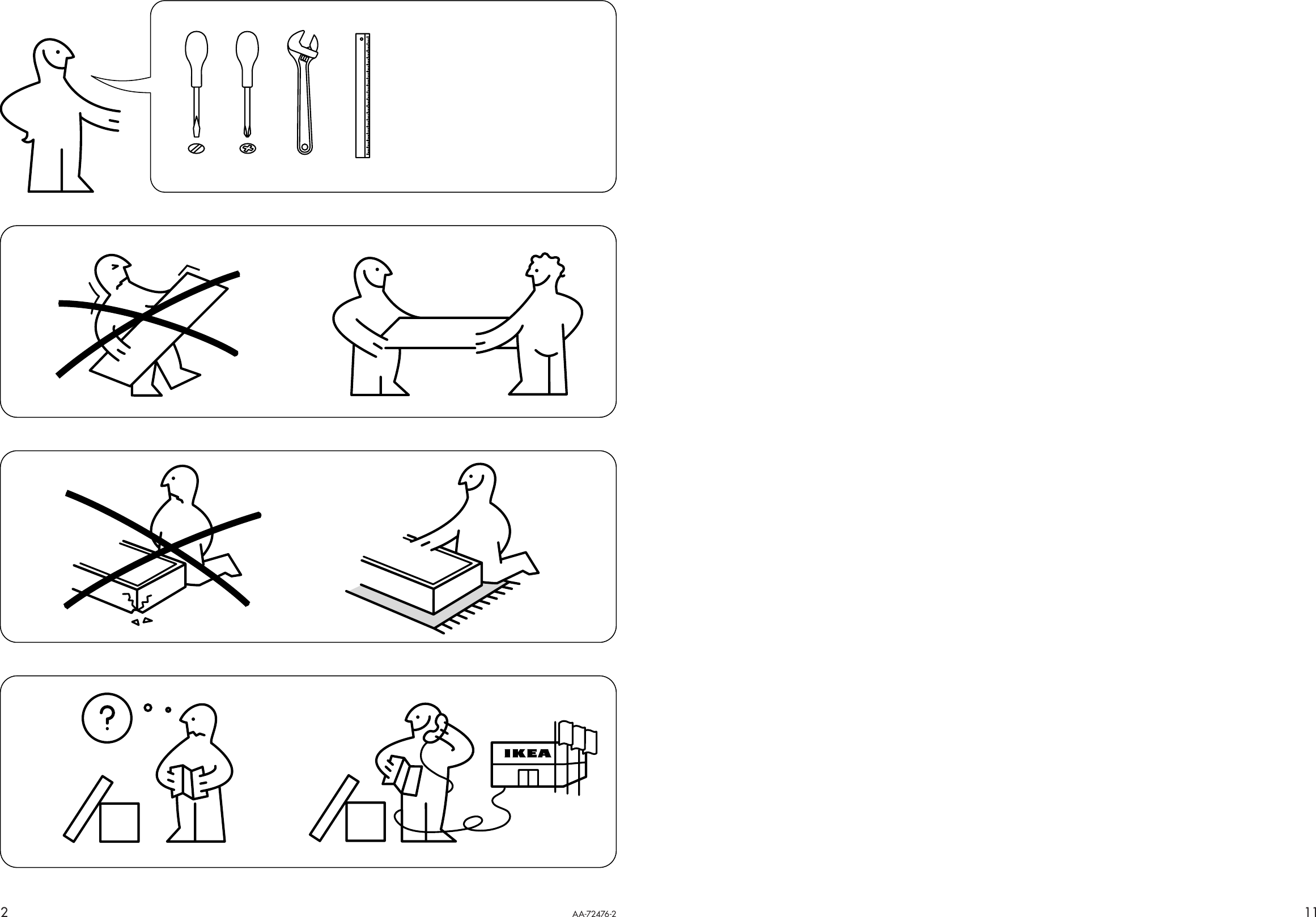 Page 2 of 6 - Ikea Ikea-Groland-Kitchen-Island-47X35-Assembly-Instruction 0