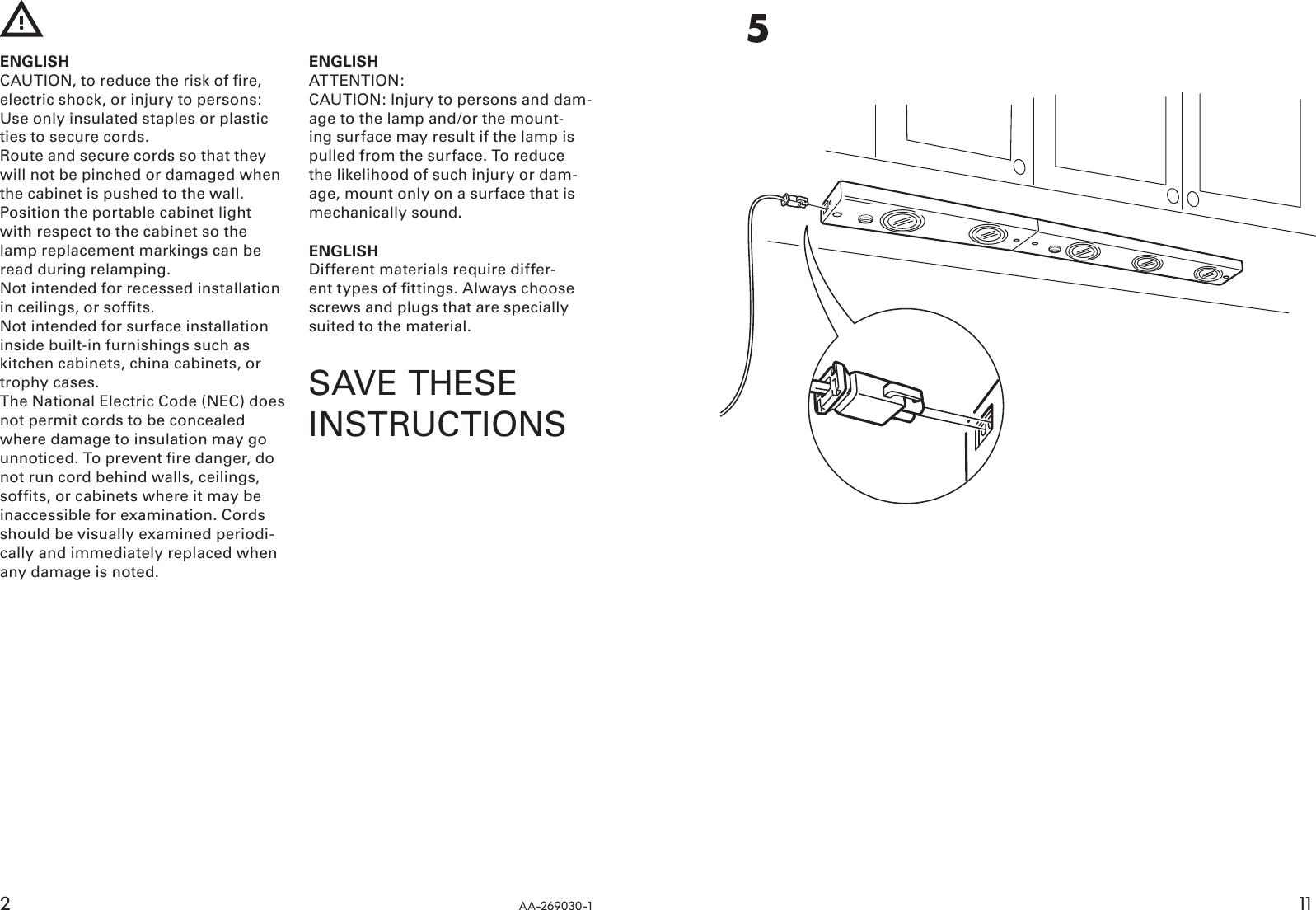 Page 2 of 6 - Ikea Ikea-Grundtal-Countertop-Light-Halogen-3X10W-Assembly-Instruction