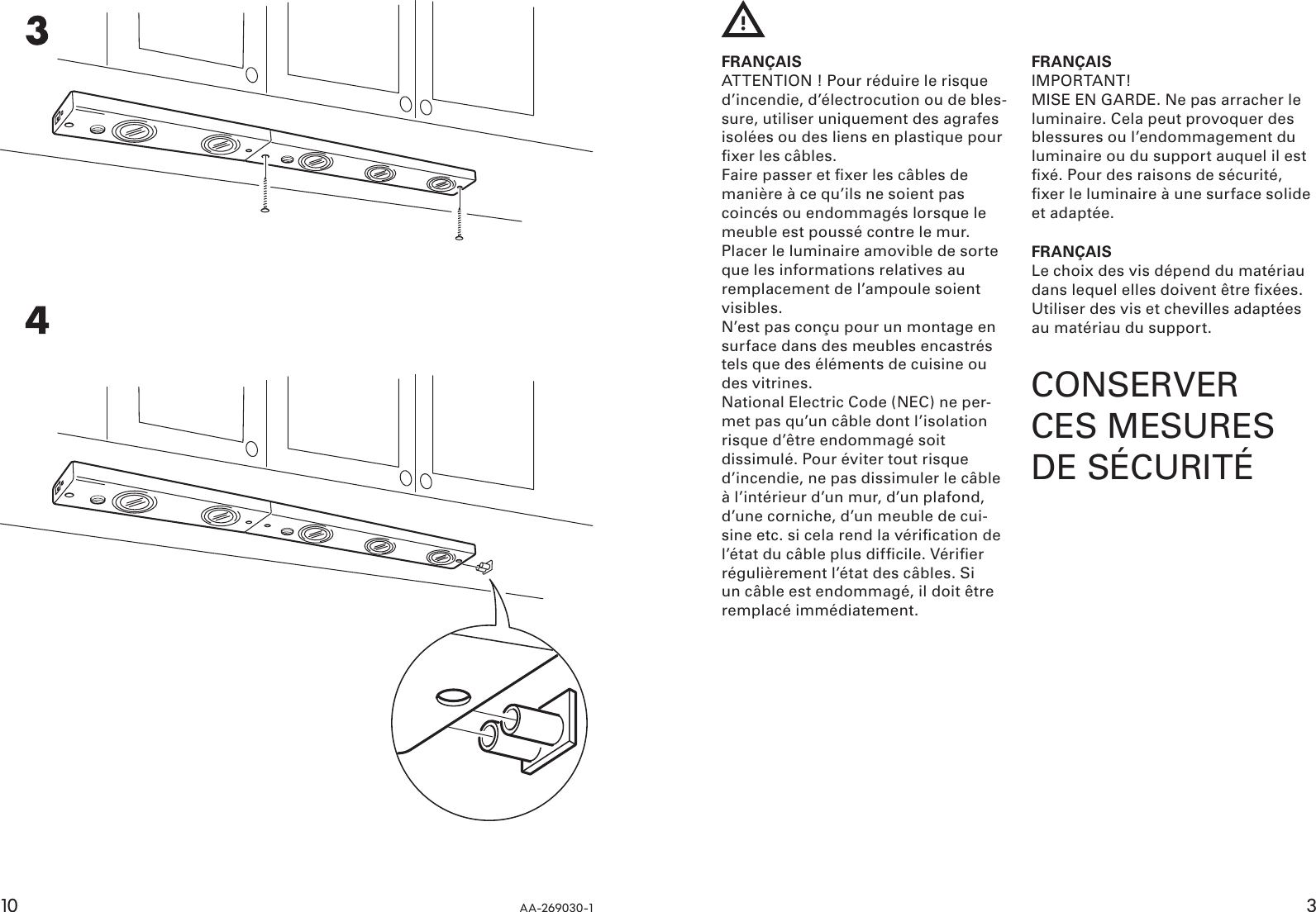 Page 3 of 6 - Ikea Ikea-Grundtal-Countertop-Light-Halogen-3X10W-Assembly-Instruction