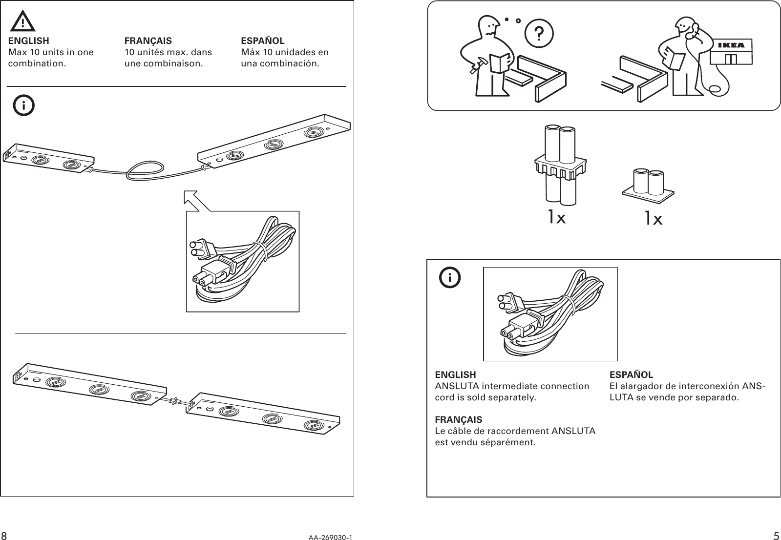 Page 5 of 6 - Ikea Ikea-Grundtal-Countertop-Light-Halogen-3X10W-Assembly-Instruction