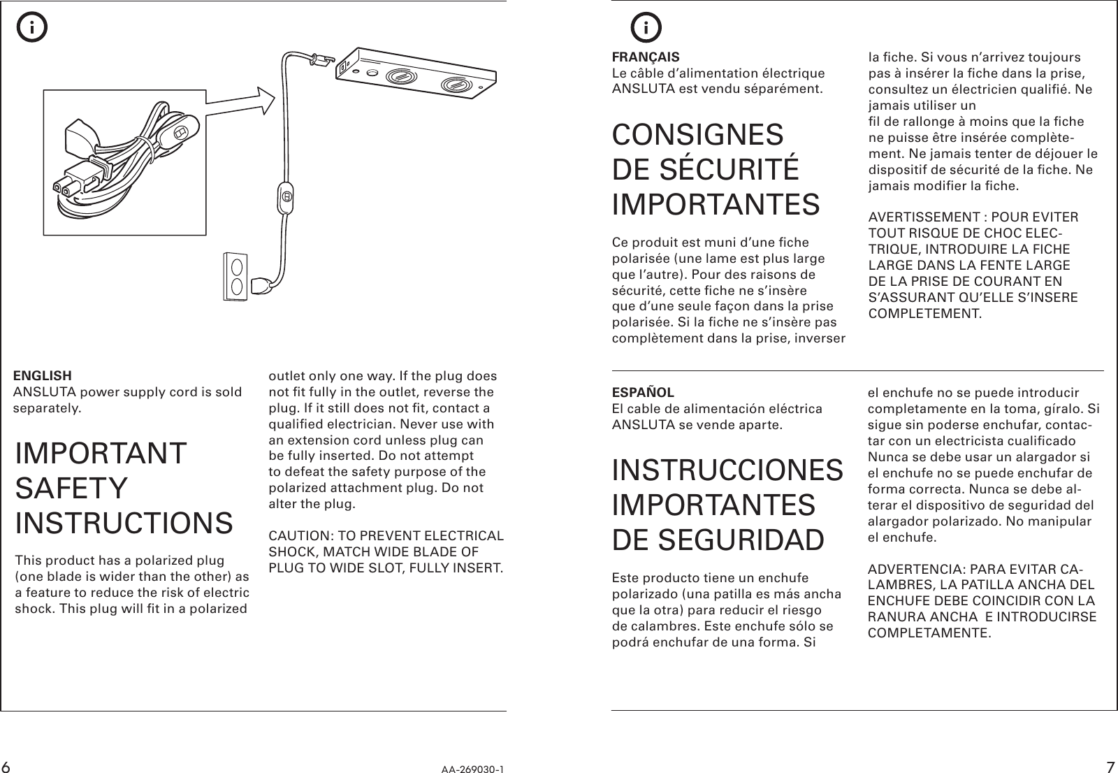 Page 6 of 6 - Ikea Ikea-Grundtal-Countertop-Light-Halogen-3X10W-Assembly-Instruction