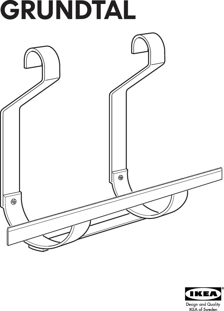 Page 1 of 4 - Ikea Ikea-Grundtal-Paper-Towel-Holder-Assembly-Instruction