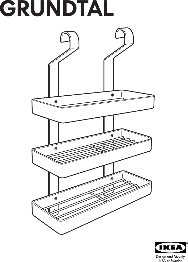 Page 1 of 4 - Ikea Ikea-Grundtal-Spice-Rack-Assembly-Instruction