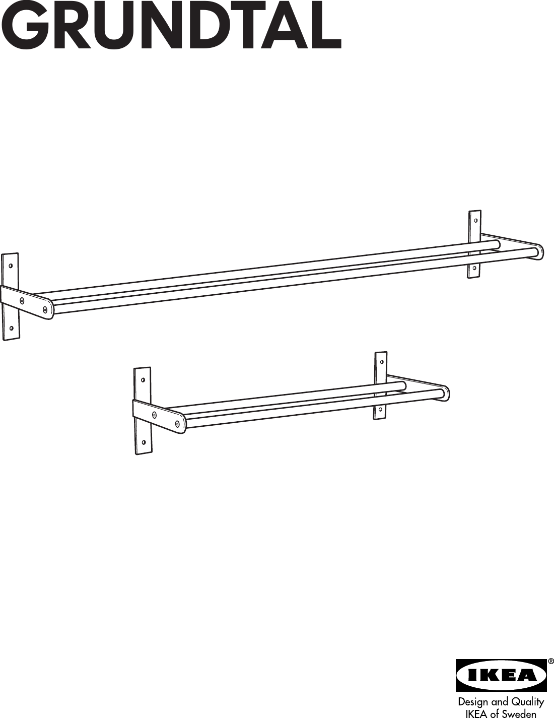 Ikea Grundtal Towel Rail 31 1 2 Assembly Instruction