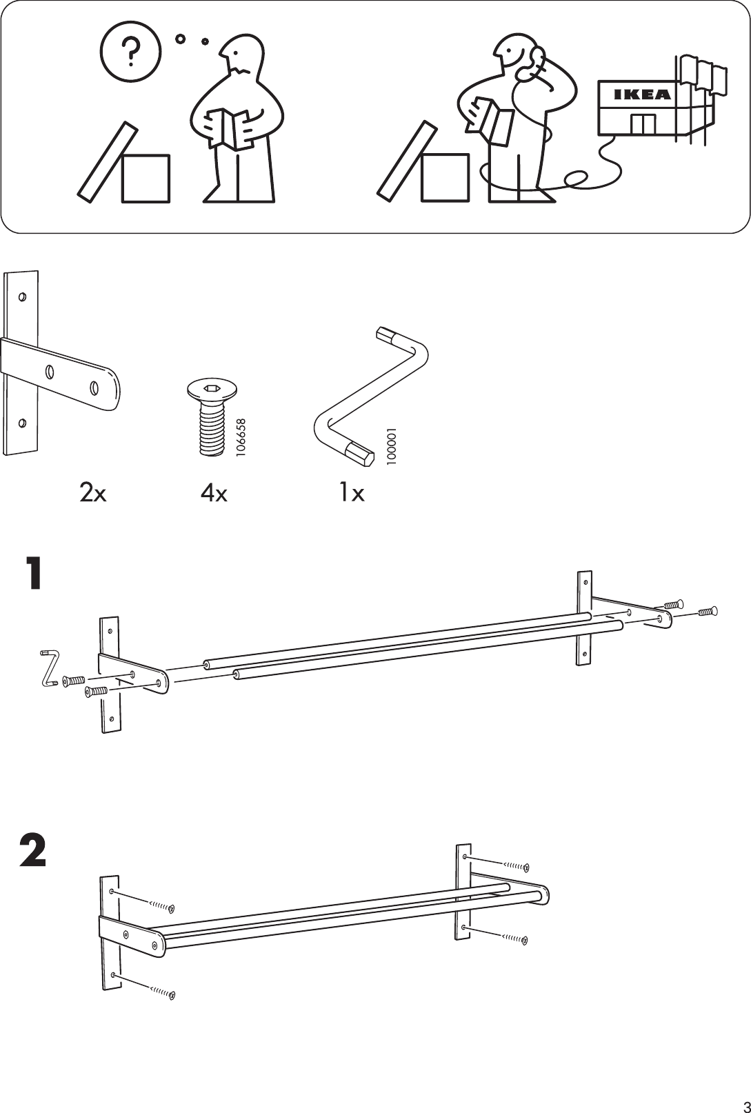 Page 3 of 4 - Ikea Ikea-Grundtal-Towel-Rail-31-1-2-Assembly-Instruction