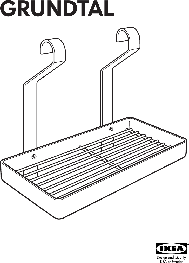 Page 1 of 4 - Ikea Ikea-Grundtal-Wall-Shelf-Assembly-Instruction