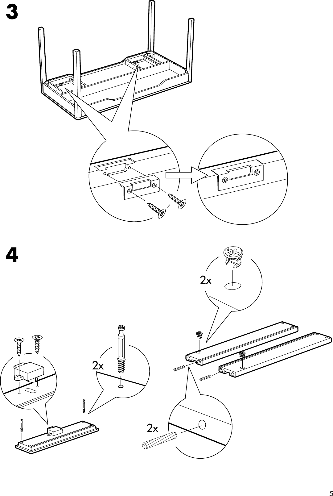 Page 5 of 8 - Ikea Ikea-Gustav-Desk-59X29-1-2-Assembly-Instruction