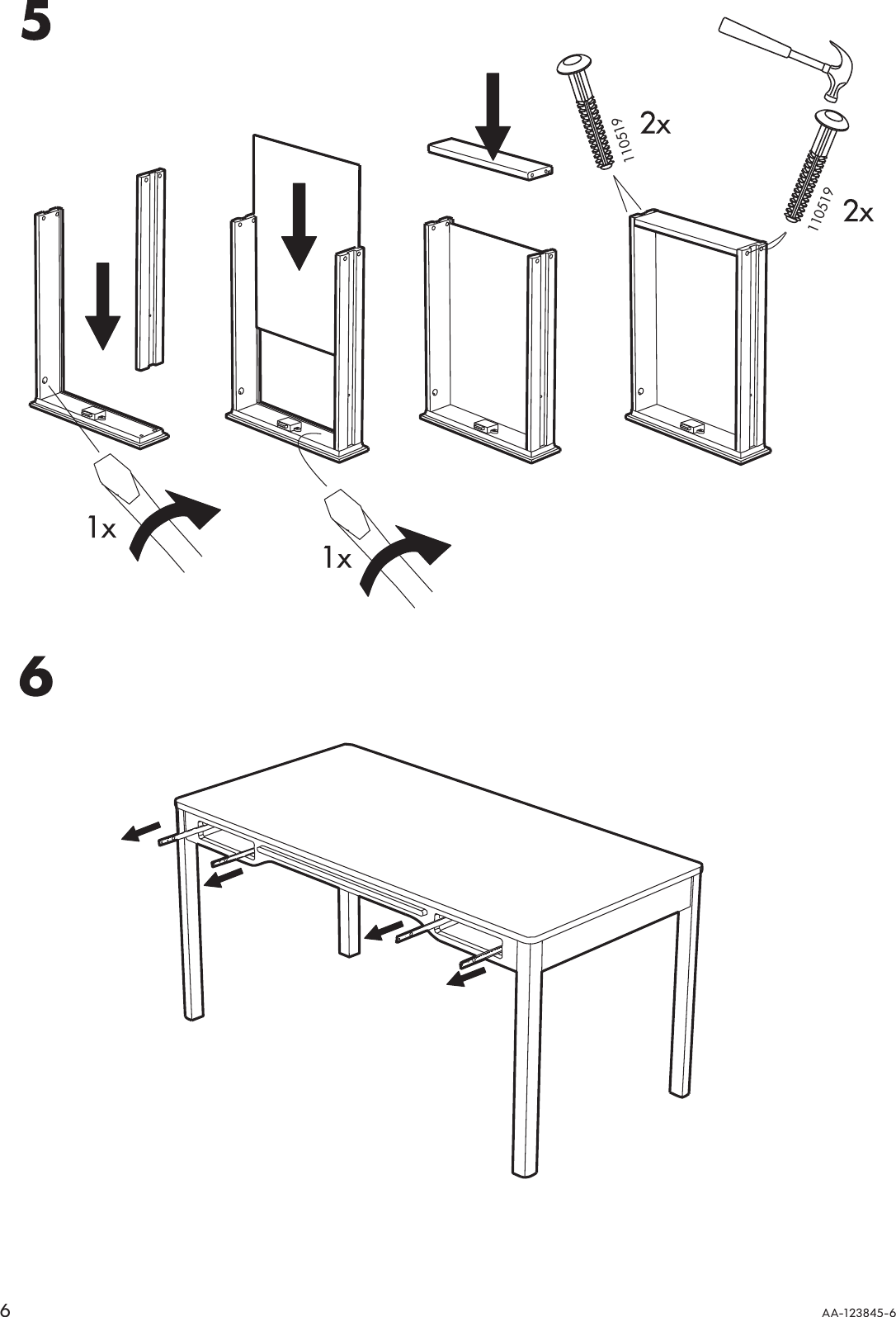 Page 6 of 8 - Ikea Ikea-Gustav-Desk-59X29-1-2-Assembly-Instruction