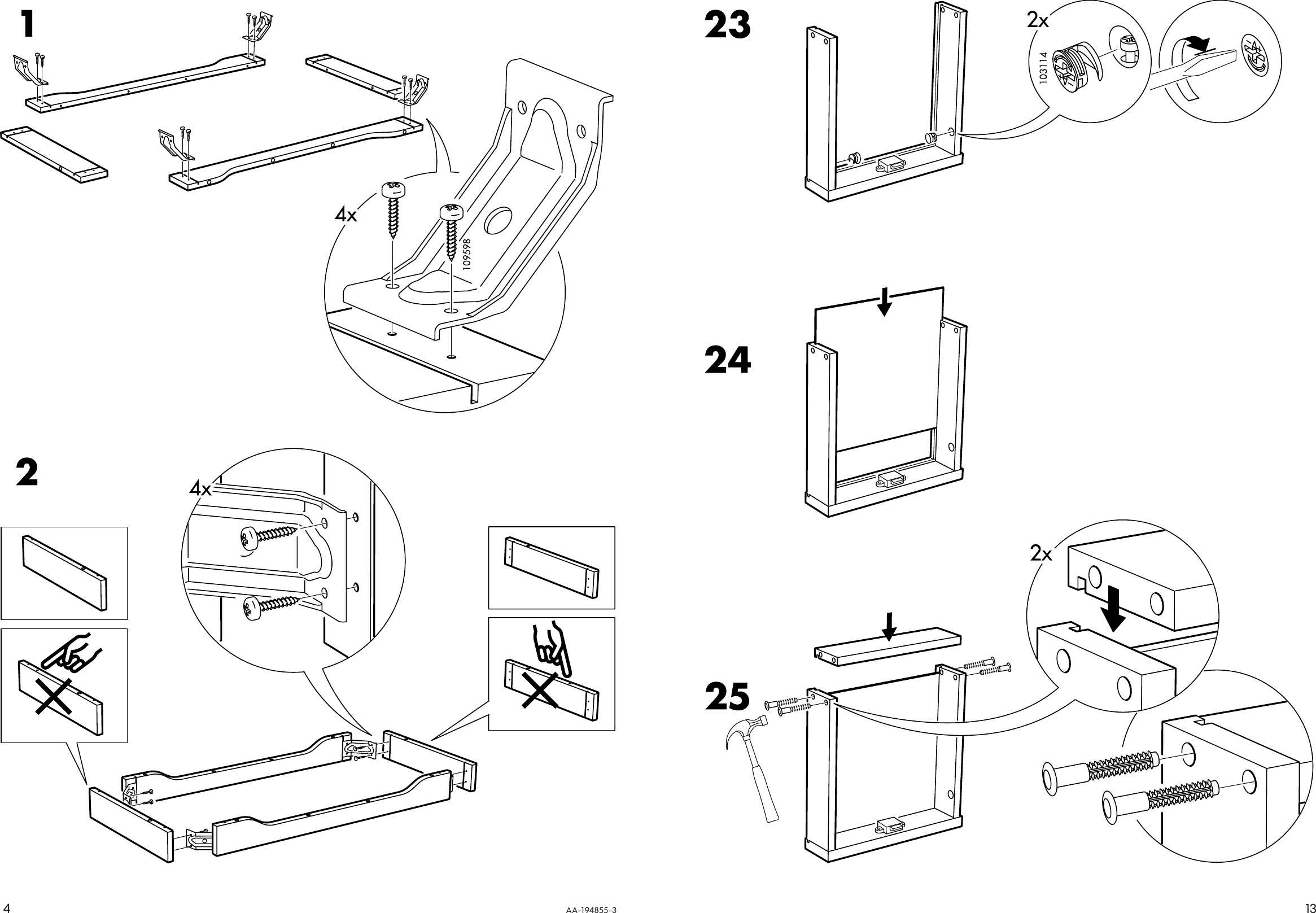 Page 4 of 8 - Ikea Ikea-Gustav-Desk-Shlf-Unit-43X24-Assembly-Instruction