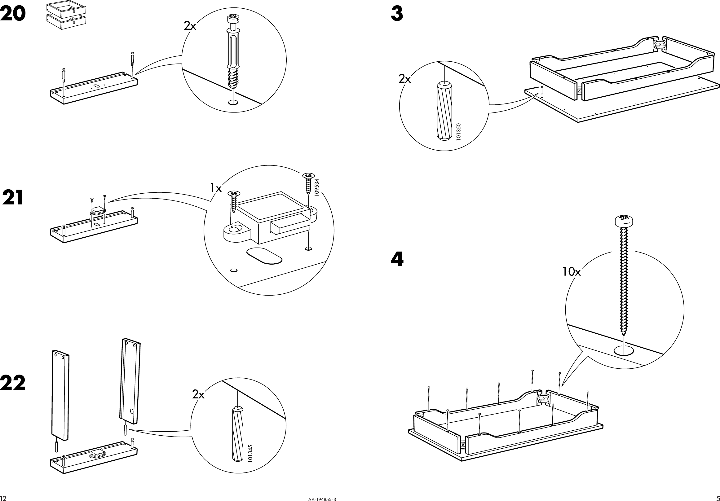 Page 5 of 8 - Ikea Ikea-Gustav-Desk-Shlf-Unit-43X24-Assembly-Instruction