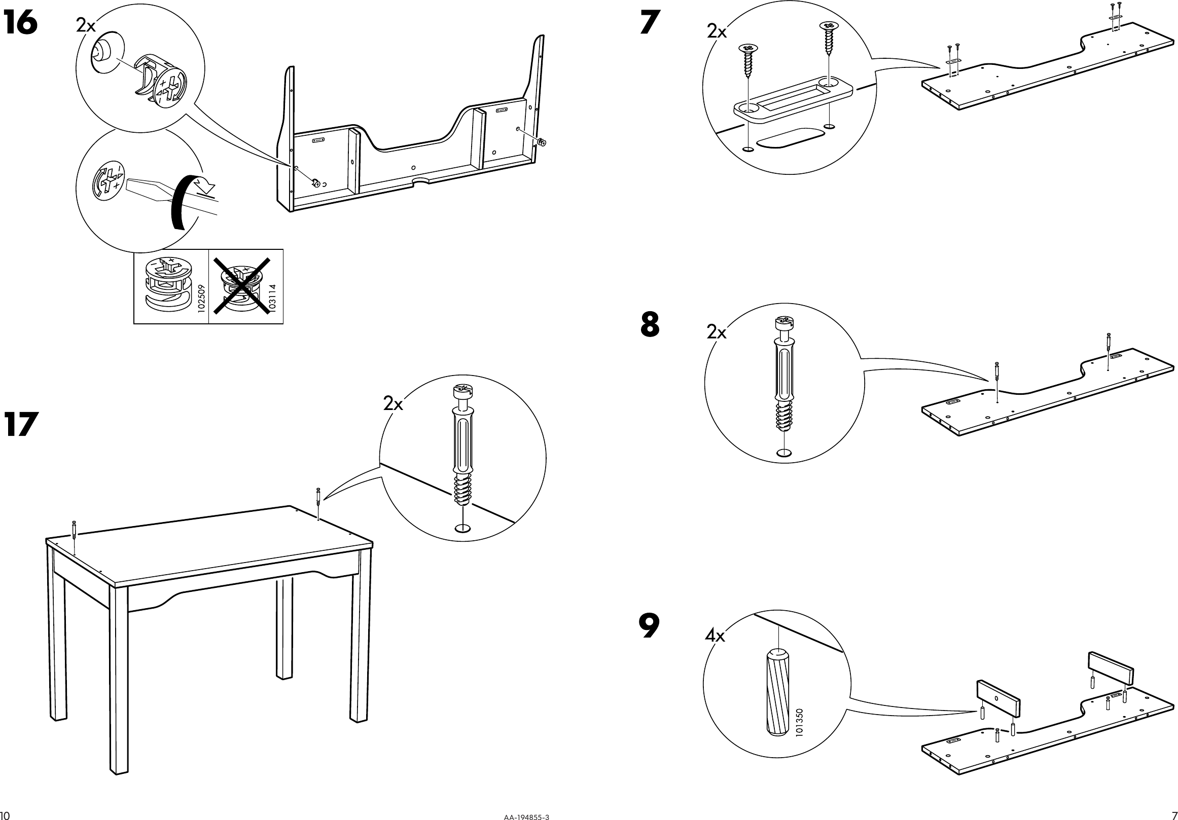 Page 7 of 8 - Ikea Ikea-Gustav-Desk-Shlf-Unit-43X24-Assembly-Instruction
