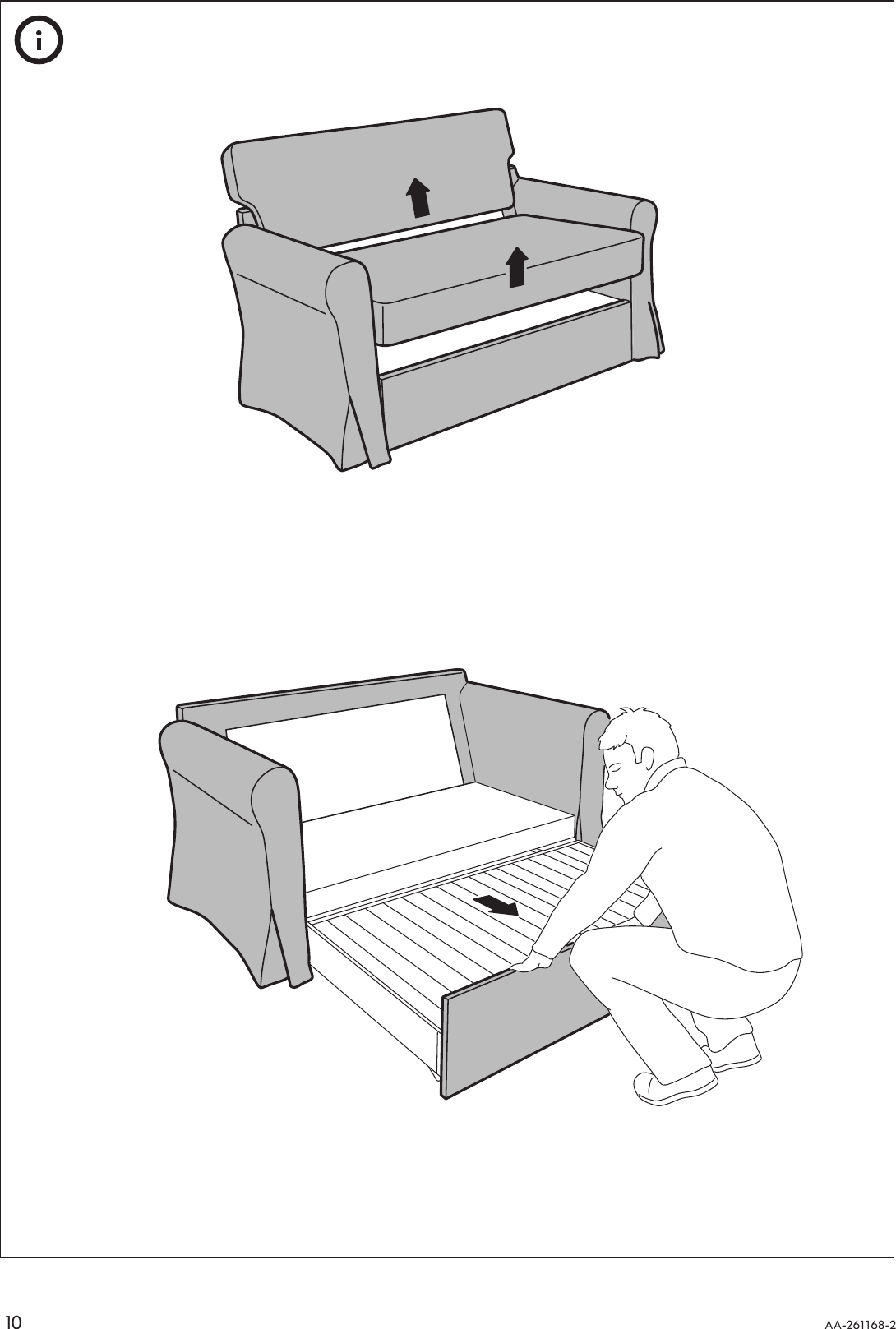 Page 10 of 12 - Ikea Ikea-Hagalund-Sofa-Bed-Cover-Assembly-Instruction
