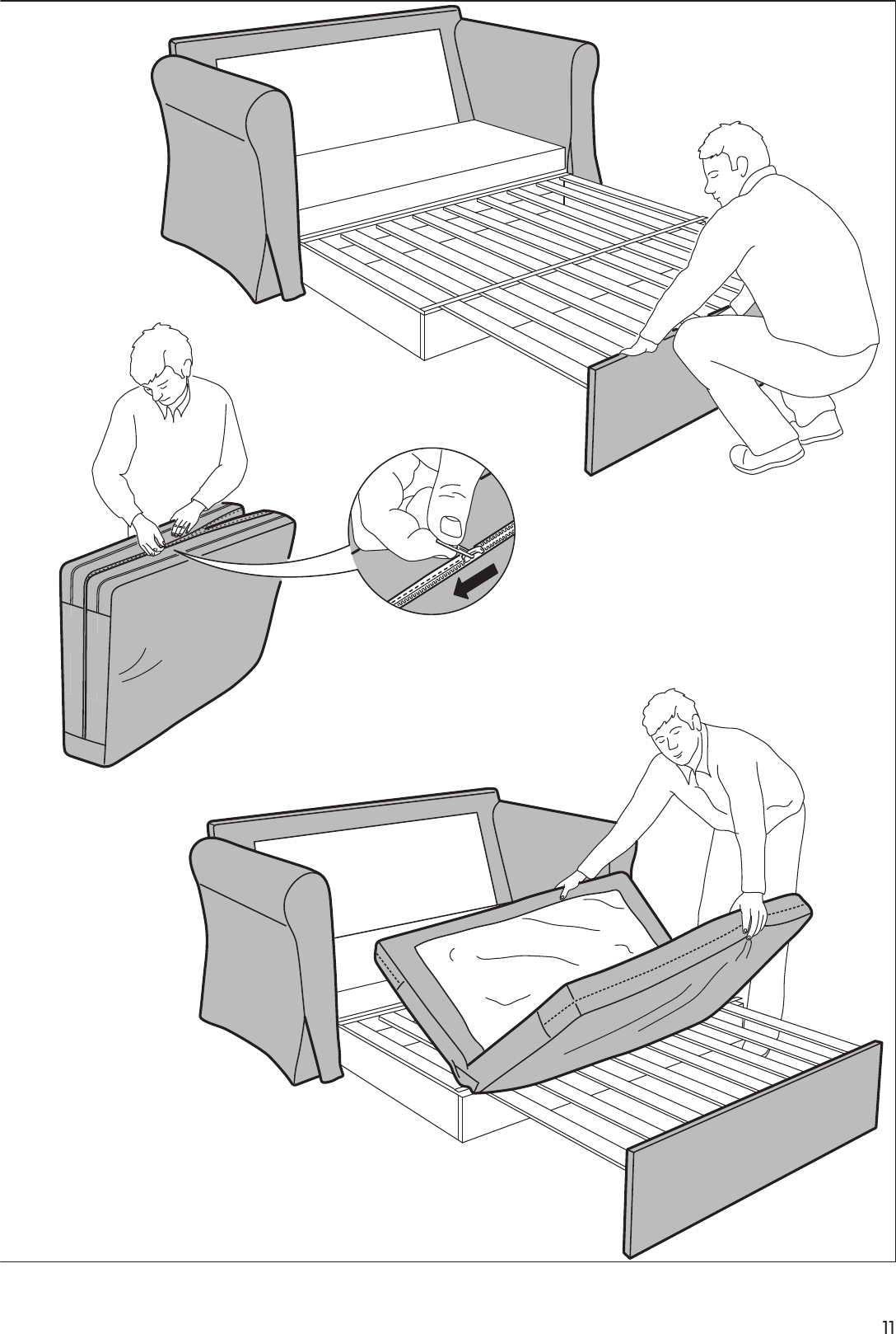 Page 11 of 12 - Ikea Ikea-Hagalund-Sofa-Bed-Cover-Assembly-Instruction