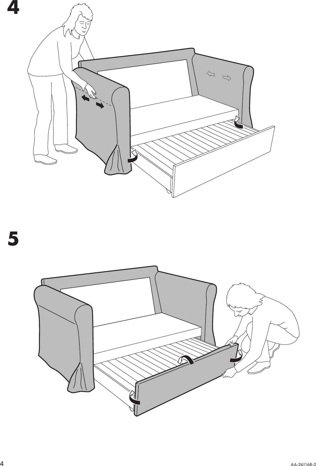 Page 4 of 12 - Ikea Ikea-Hagalund-Sofa-Bed-Cover-Assembly-Instruction