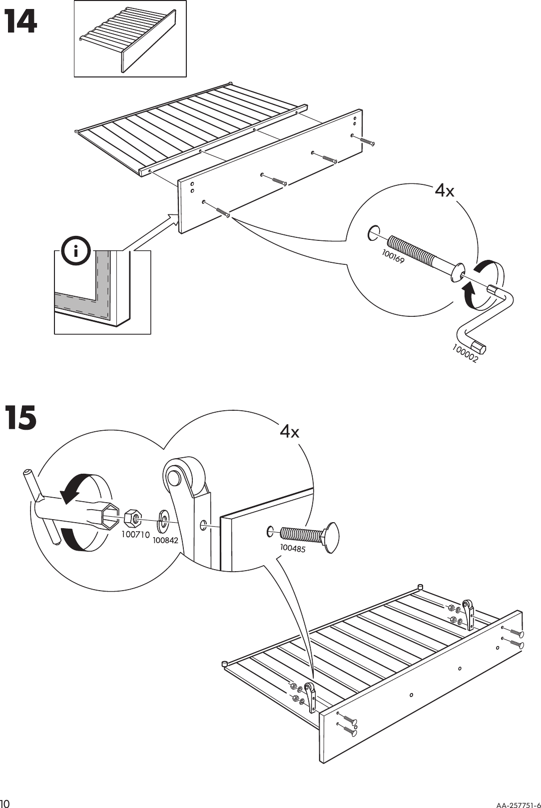Page 10 of 12 - Ikea Ikea-Hagalund-Sofa-Bed-Frame-Assembly-Instruction