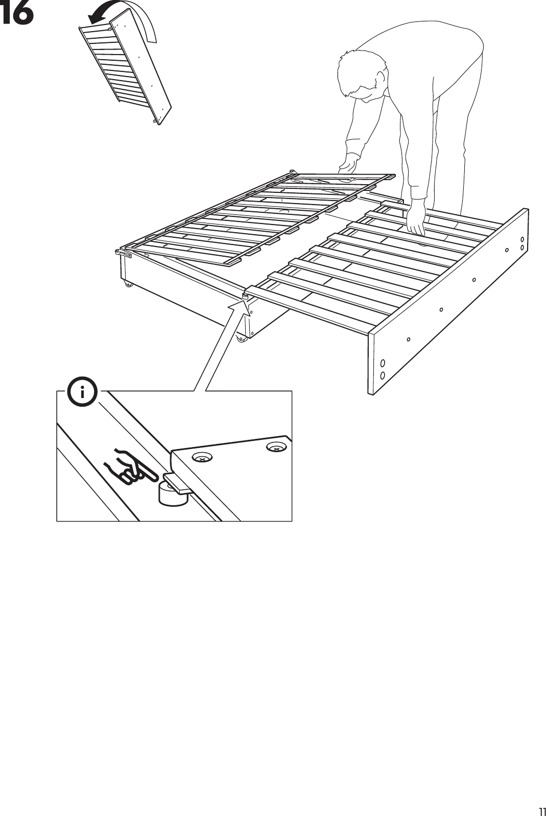 Page 11 of 12 - Ikea Ikea-Hagalund-Sofa-Bed-Frame-Assembly-Instruction