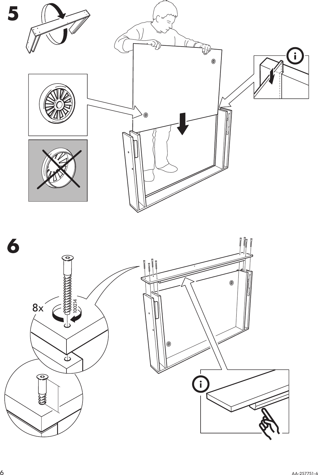 Page 6 of 12 - Ikea Ikea-Hagalund-Sofa-Bed-Frame-Assembly-Instruction