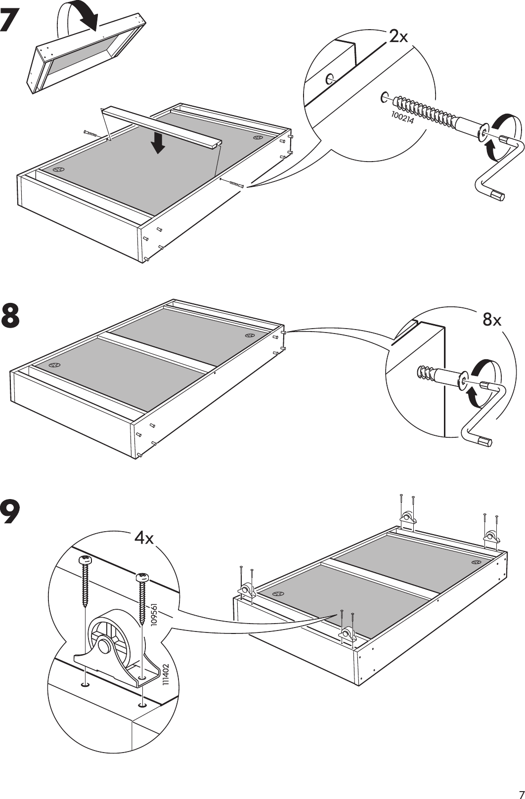 Page 7 of 12 - Ikea Ikea-Hagalund-Sofa-Bed-Frame-Assembly-Instruction