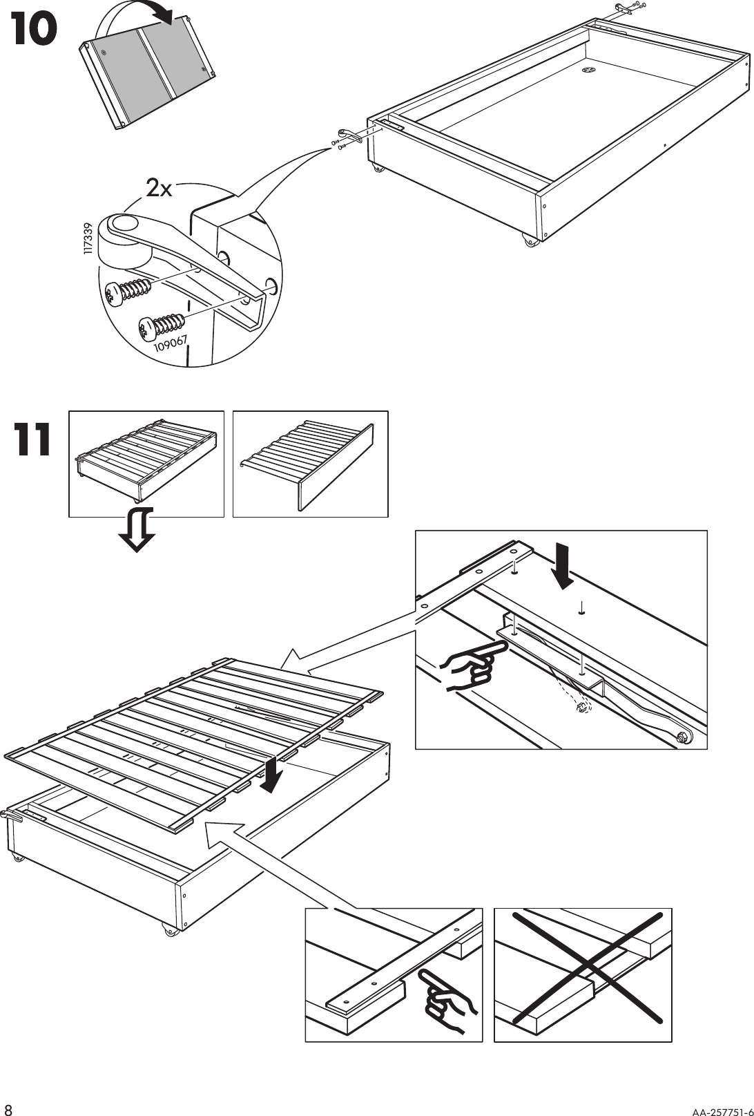 Page 8 of 12 - Ikea Ikea-Hagalund-Sofa-Bed-Frame-Assembly-Instruction