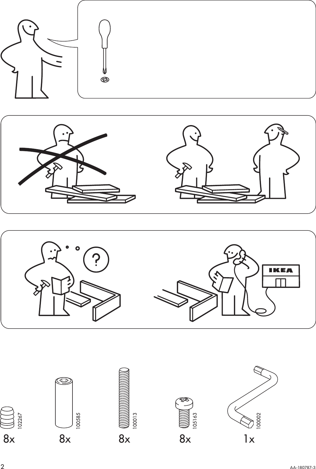 Page 2 of 4 - Ikea Ikea-Heimdal-Head-Footboard-Queen-Assembly-Instruction