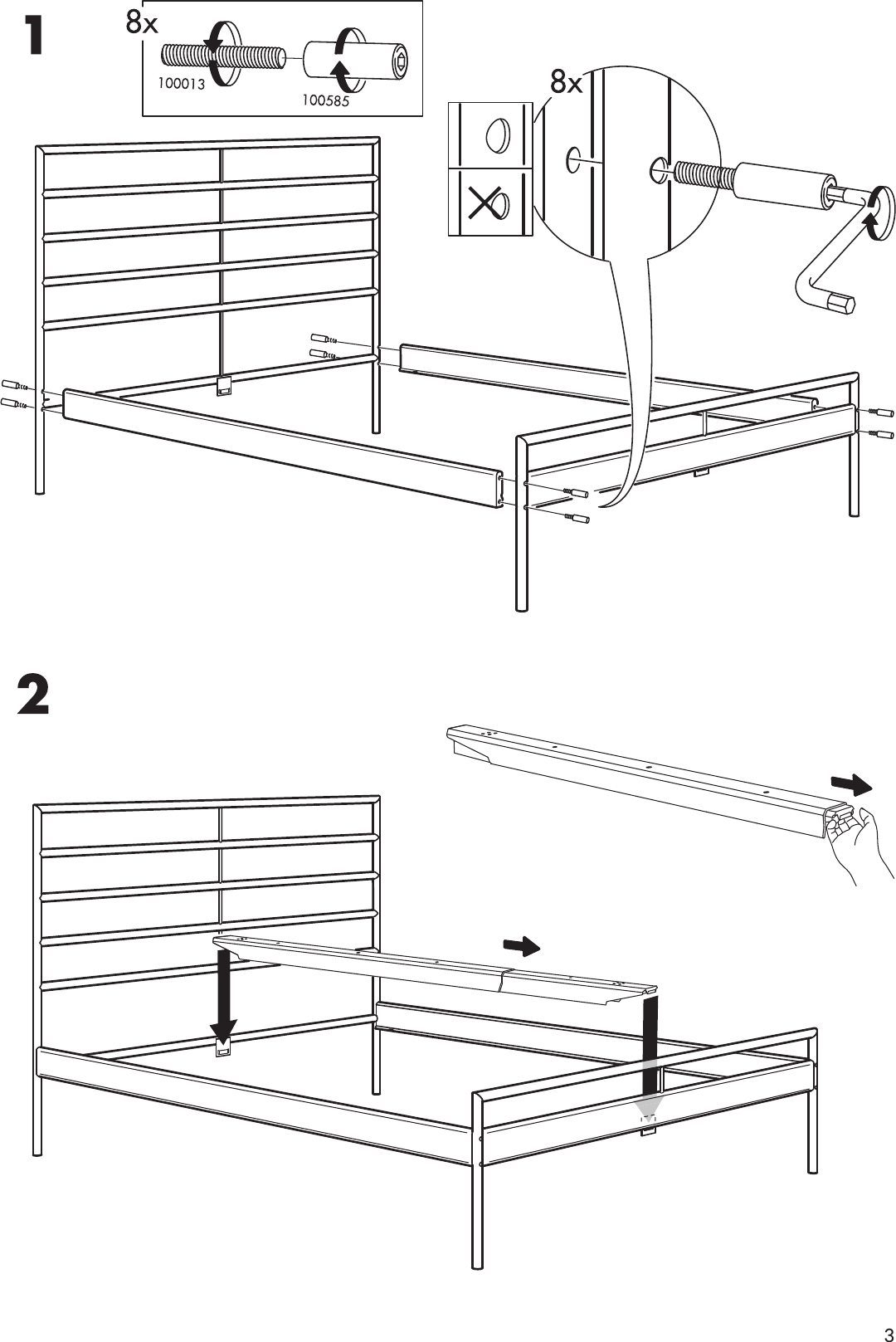 Page 3 of 4 - Ikea Ikea-Heimdal-Head-Footboard-Queen-Assembly-Instruction