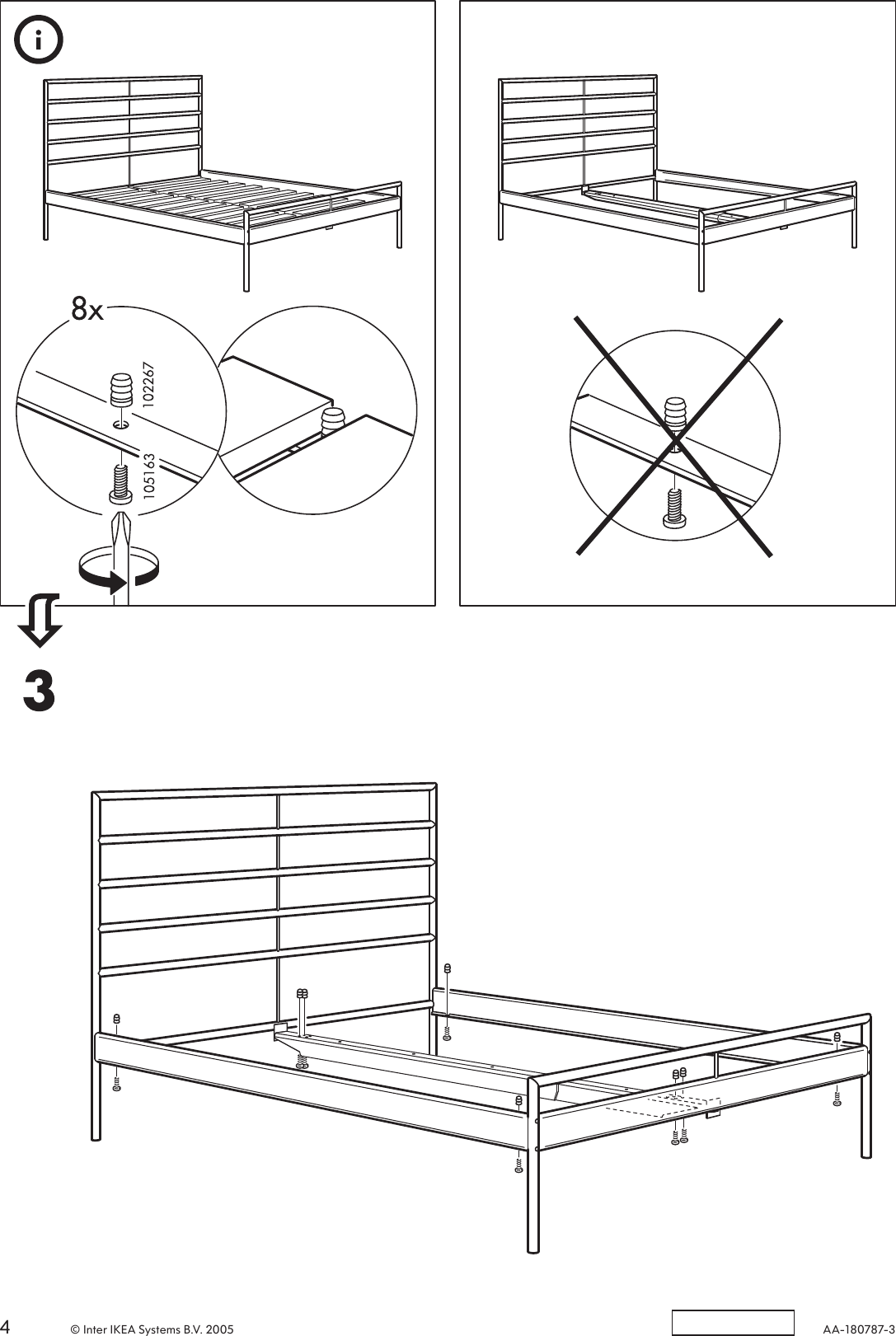 Page 4 of 4 - Ikea Ikea-Heimdal-Head-Footboard-Queen-Assembly-Instruction
