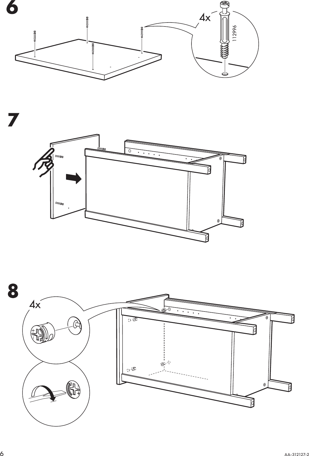 Page 6 of 12 - Ikea Ikea-Hemnes-Bedside-Table-15X15-Assembly-Instruction