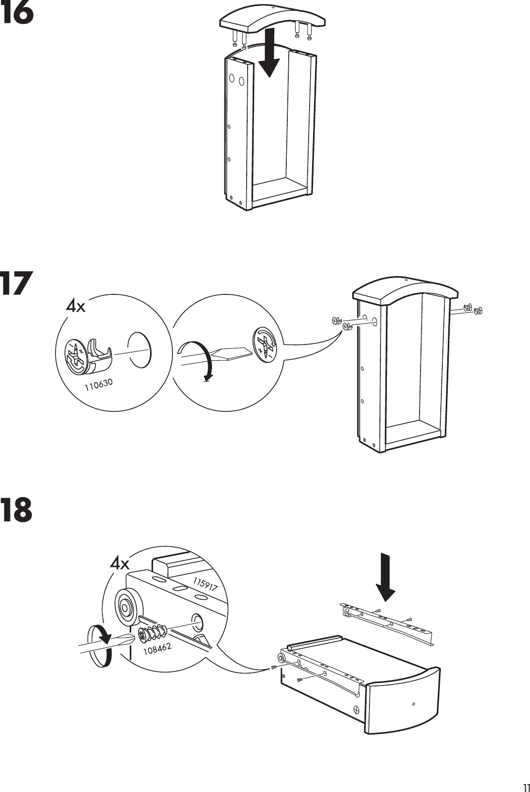Page 11 of 12 - Ikea Ikea-Hemnes-Bedside-Table-17-Round-Assembly-Instruction